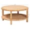 Bali & Pari Kalimantan Bohemian Light Honey Rattan and Mahogany Wood Coffee Table 245-13734-ZORO - alternate 5